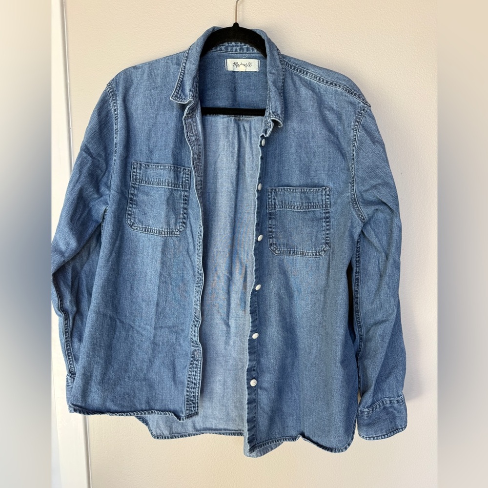 Madewell Medium Blue Denim Shirt Jacket